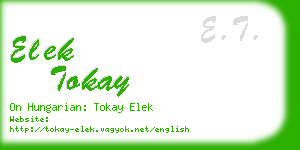 elek tokay business card